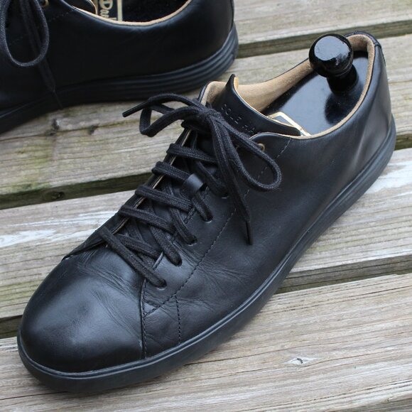 Cole Haan Grand.0S Black Leather Sneakers, Men's Size 10 M, EUC - Picture 4 of 15